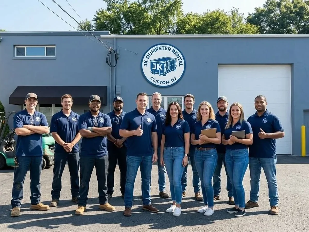 The JK Dumpster Rental team in Clifton, NJ